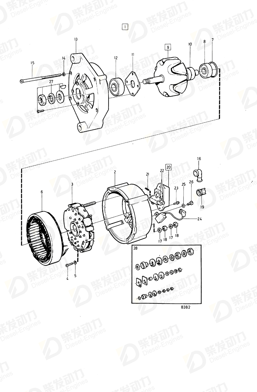 VOLVO Brush set 244427 Drawing